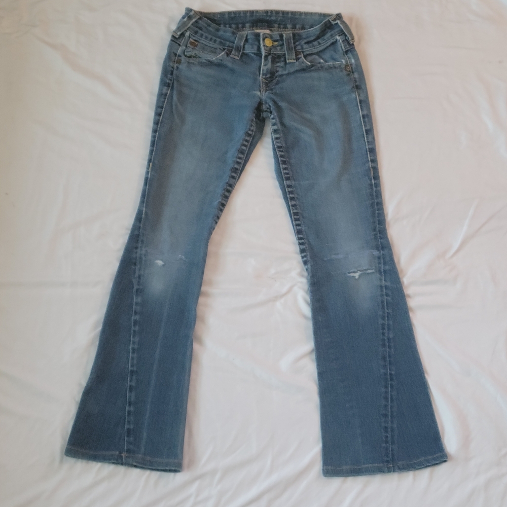 True Religion Low Rise Flare Jeans